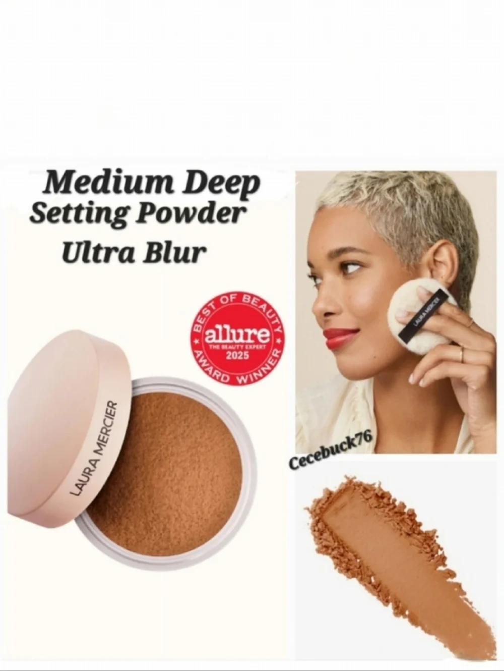 🌺Laura Mercier Medium Deep Translucent Loose Setting Powder Ultra Blur